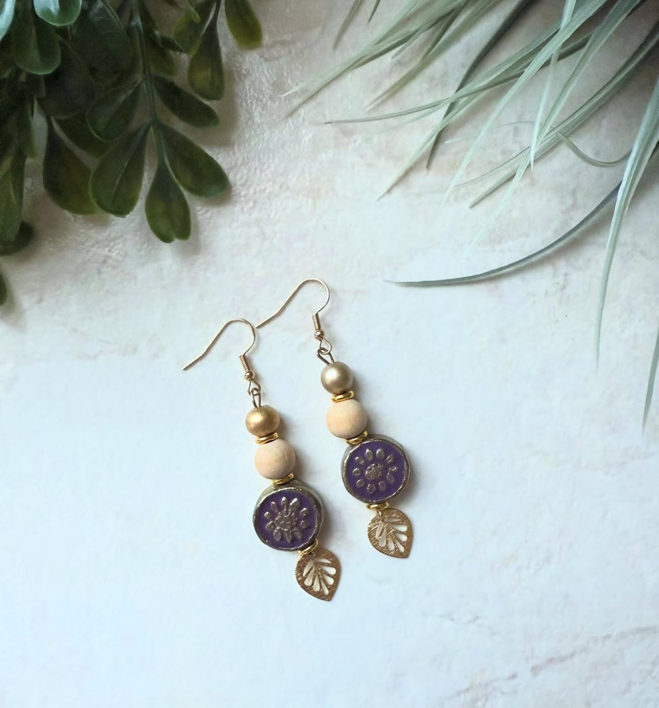 Purple and gold leaf